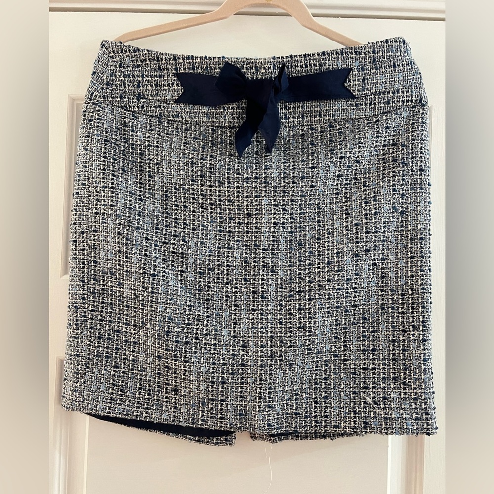 Ann Taylor LOFT blue tweed skirt